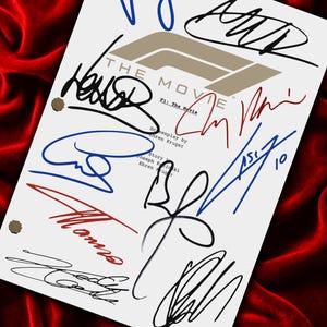 F1 Scriptwriters F1 the Movie, Signed Movie Script, Formula 1, George Russell, Fernando ...