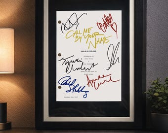 Call Me, By Your Name (2017), Signed Movie Script, Framed Screenplay Replica, Unique, Birthday Gift, Timothee Chalamet, CMBYN