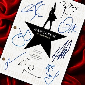 HAMILTON (2020) Musical Script, High Quality Reprint Replica, Cast Autographs, Unique, Birthday Gift, Lin Manuel Miranda, Memorabilia, Merch
