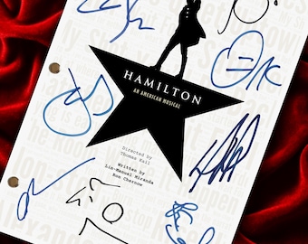 HAMILTON Script, High Quality Printed Cast Autographs, Unique, Birthday Gift, Movie Lovers Gifts, Musical, Lin Manuel Miranda, Memorabilia