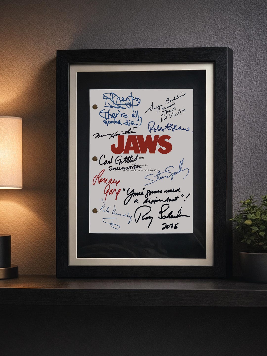 JAWS, Movie Script, Birthday Gift, Movie Lovers Gifts, Jaws Memorabilia ...