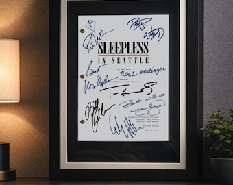 Sleepless, In Seattle, Signed Movie Script, Framed Screenplay, Unique, Birthday Gift, Movie Lovers Gifts, Tom Hanks, Autograph, Memorabilia