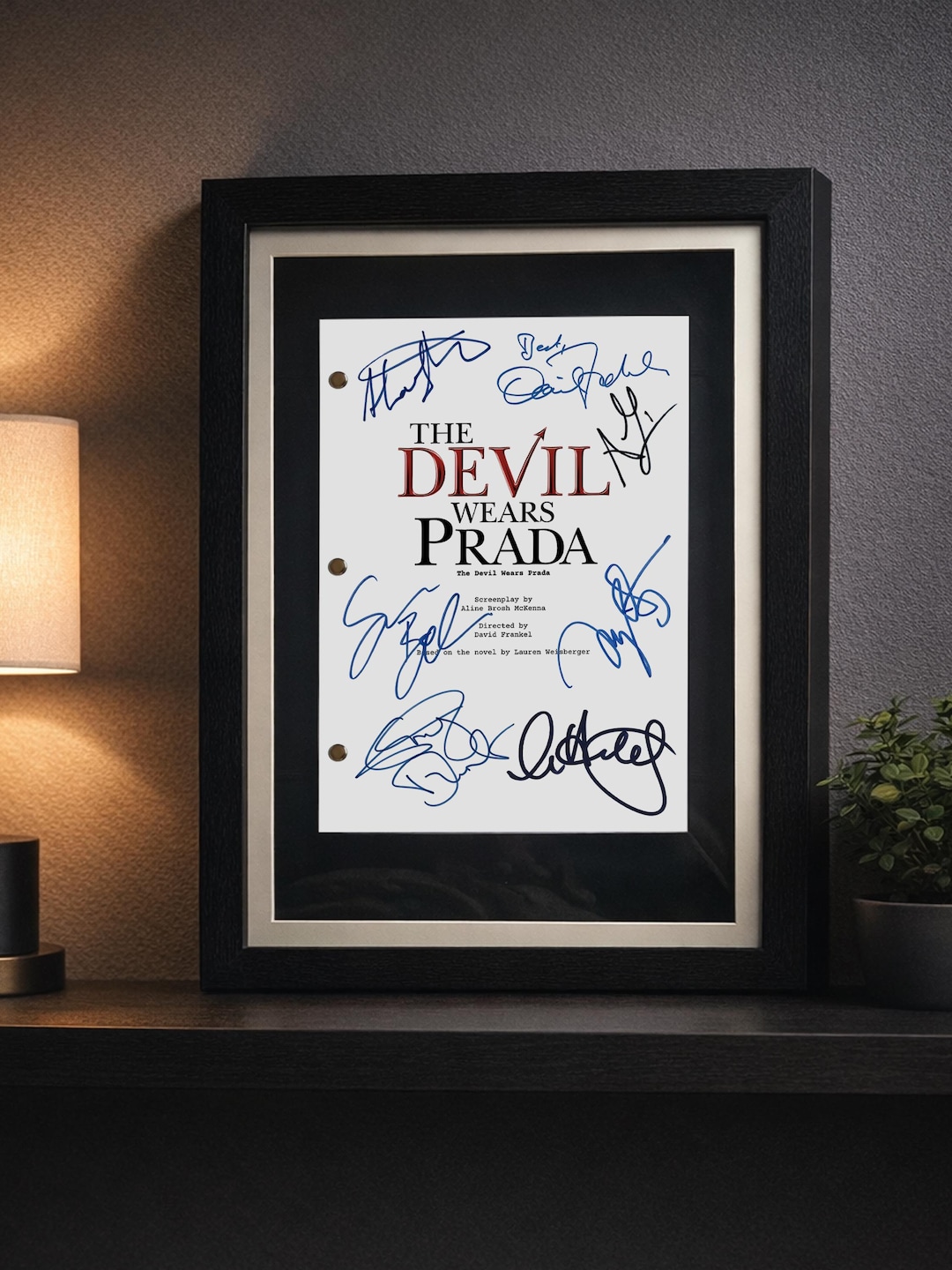 Devil, Wears, Prada Framed Movie Script, Screenplay, Birthday Gift ...