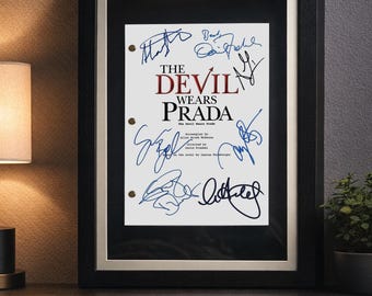 Devil, Wears, Prada Framed Movie Script, Screenplay, Birthday Gift, Movie Lovers Gifts, Meryl Streep Autograph, Movie Memorabilia, Present