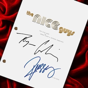 The Nice Guys Movie Script, Signed, Screenplay, Unique, Birthday Gift, Movie Lovers Gifts, Ryan Gosling, Movie Memorabilia, Film Script