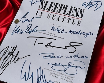 Sleepless, In Seattle, Movie Script, Screenplay, Birthday Gift, Movie Lovers Gifts, Musical, Tom Hanks, Autograph, Memorabilia, Present