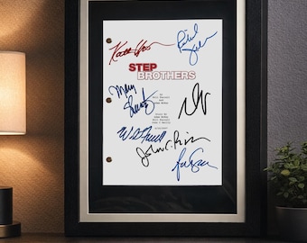 Step Brothers, Signed Movie Script, Framed Screenplay, Will Ferrell, Signatures, Unique, Birthday Gift, Movie Lovers Gifts, Movie Props