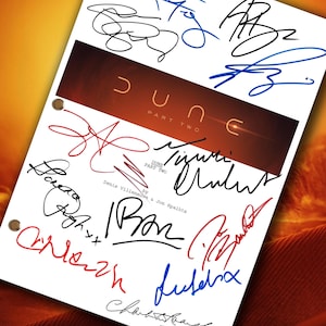 DUNE: Part Two Movie Script, Signed, Screenplay, Birthday Gift, Unique, Movie Lovers Gifts, Denis Villeneuve, Jon Spaihts, Movie Memorabilia