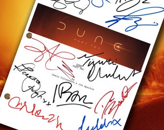 DUNE: Part Two Movie Script, Signed, Screenplay, Birthday Gift, Unique, Movie Lovers Gifts, Denis Villeneuve, Jon Spaihts, Movie Memorabilia