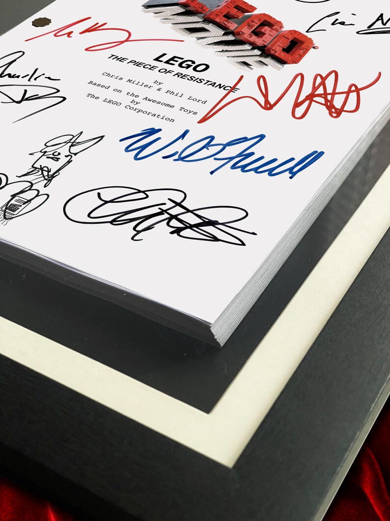Lego Movie Script Pdf LEGO Movie, Birthday Gift, Signed, Movie Gift, Film Script, Screenplay ...