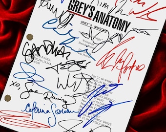 Greys, Anatomy Signed Pilot Script, Screenplay, Eric Dane, Signatures, Birthday Gift, Movie Lovers Gifts, TV Script, Movie Props, The Pitt
