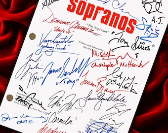 The Sopranos, Pilot TV Script, Screenplay, Signatures, Autograph, Birthday Gift, Movie Lovers Gifts, Sopranos Merch, Movie Props