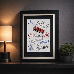 LEGO Movie, Framed Film Script, Signed Screenplay, Autograph, Birthday Gift, Movie Lovers Gifts, Lego Movie Merch, Movie Props