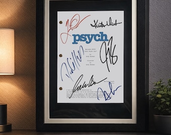 PSYCH, Signed, TV Show, Pilot Script, Screenplay, Autograph, Reprint, Unique Birthday Gift, Movie Lovers Gifts, TV Script, Movie Props