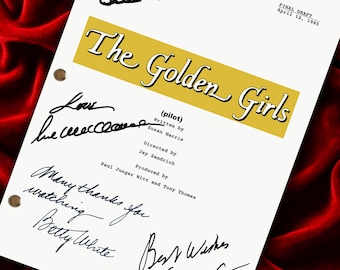 Golden, Girls, TV Script, Screenplay, Birthday Gift, Movie Lovers Gifts, Musical, Betty White, Autograph, Movie Memorabilia, Present