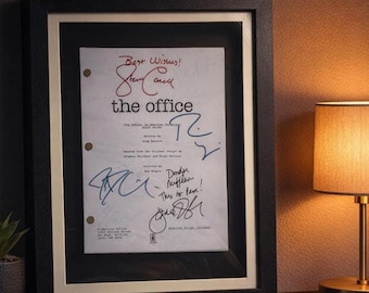 Office, Signed, Framed, TV Show, Pilot Script, Screenplay, Birthday Gift, Movie Lovers Gifts, Framed, TV Script, Movie Props, Dunder Mifflin