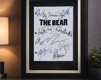 THE, BEAR Signed Pilot TV Script, Framed Screenplay, Signatures, Unique, Birthday Gift, Movie Lovers Gifts, Beef, Carmy, Every Second Counts
