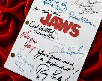 JAWS Movie Script, Present, Birthday Gift, Movie Gift, Film Script, Stocking filler, Printed Replicas
