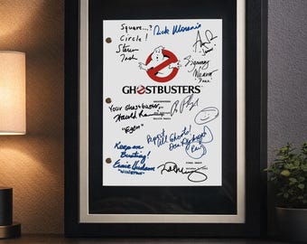GHOST, BUSTERS (1984), Signed Movie Script, Screenplay Replica Reprint, Autographs, Unique, Theatre / Cinema Room, Birthday Gift, Present