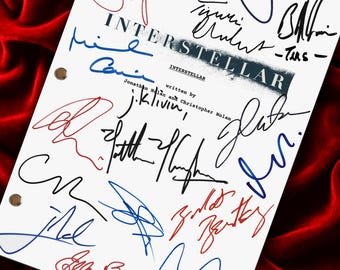 INTERSTELLA Movie Script, Signed Screenplay, Cast Signatures, Unique, Birthday Gift, Movie Lovers Gifts, Autographs, Movie Memorabilia, PHM