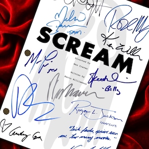 Scream, Roteiro de Filme Autografado, Presente de Aniversário, Presentes de Filme de Terror, Adereço, Roteiro de Filme, Roteiro Cinematográfico, Autógrafo, Réplicas Impressas, Produtos de Scream