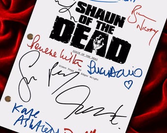 Shaun of the Dead, Signed, Movie Script, Unique, Birthday Gift, Zombie, Screenplay, Autographed, Movie Lovers Gifts, Edgar Wright, Hot Fuzz