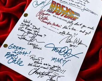 Back, Future, Signed Movie Script, Prop, Birthday Gift, Movie Lovers Gifts, Film Script, Screenplay, Autograph, Memorabilia, Michael J Fox