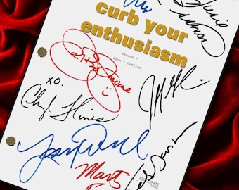 Curb, Your Enthusiasm Signed Script, Screenplay, Larry David, Autograph, Unique, Birthday Gift, Movie Lovers Gifts, TV Script, Movie Props