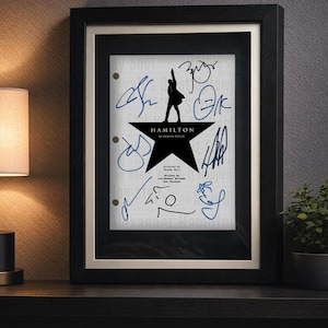 Hamilton Musical, Signed, Movie Script, Birthday Gift, Movie Lovers Gifts, Musical, Lin Manuel Miranda, Memorabilia, Hamilton Merchandise