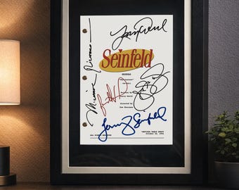 Seinfeld (1989), Signed Script, The Contest, Screenplay Replica Reprint, Autograph, Birthday Gift, Movie Lovers Gifts, Curb, Your Enthusiasm