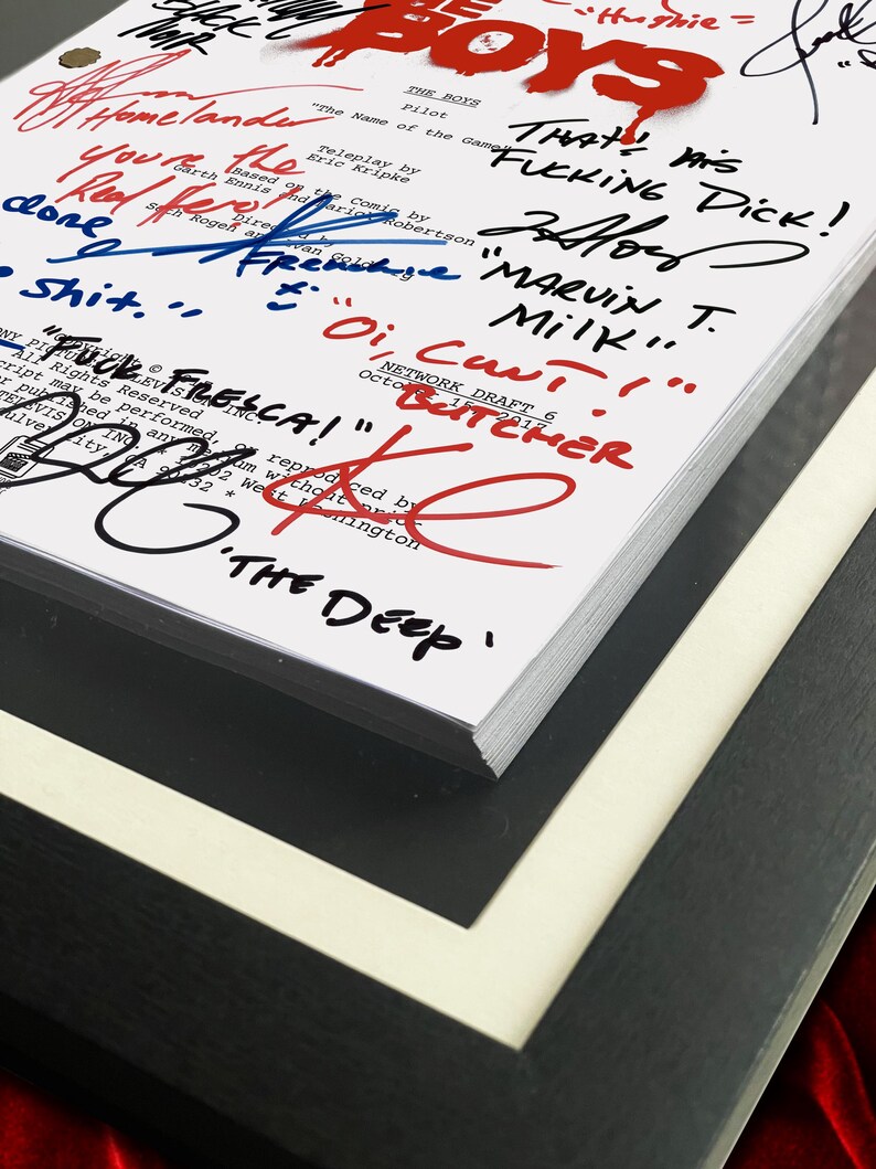 Script Presents The, Boys Signed Pilot Script, Screenplay, Signatures, Birthday Gift ...