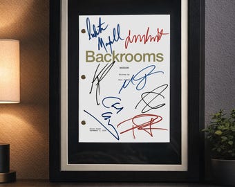 BACKROOMS, Signed Movie Script, Framed Screenplay, Unique, Birthday Gift, Movie Lovers Gifts, Movie Props, SCP, Kane Pixels, Liminal Space