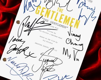 The Gentlemen, Signed TV Script, Cast Signatures, Autographed Screenplay, Birthday Gift, Movie Lovers Gifts, TV Prop, Memorabilia, Replica