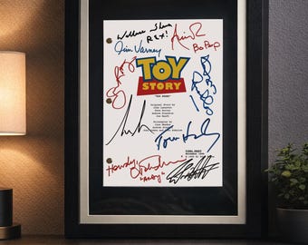 TOY, STORY Script, Signed, Framed, Screenplay, Unique, Birthday Gift, Movie Lovers Gifts, Anniversary, Present, Props, Woody, Buzz, Andy