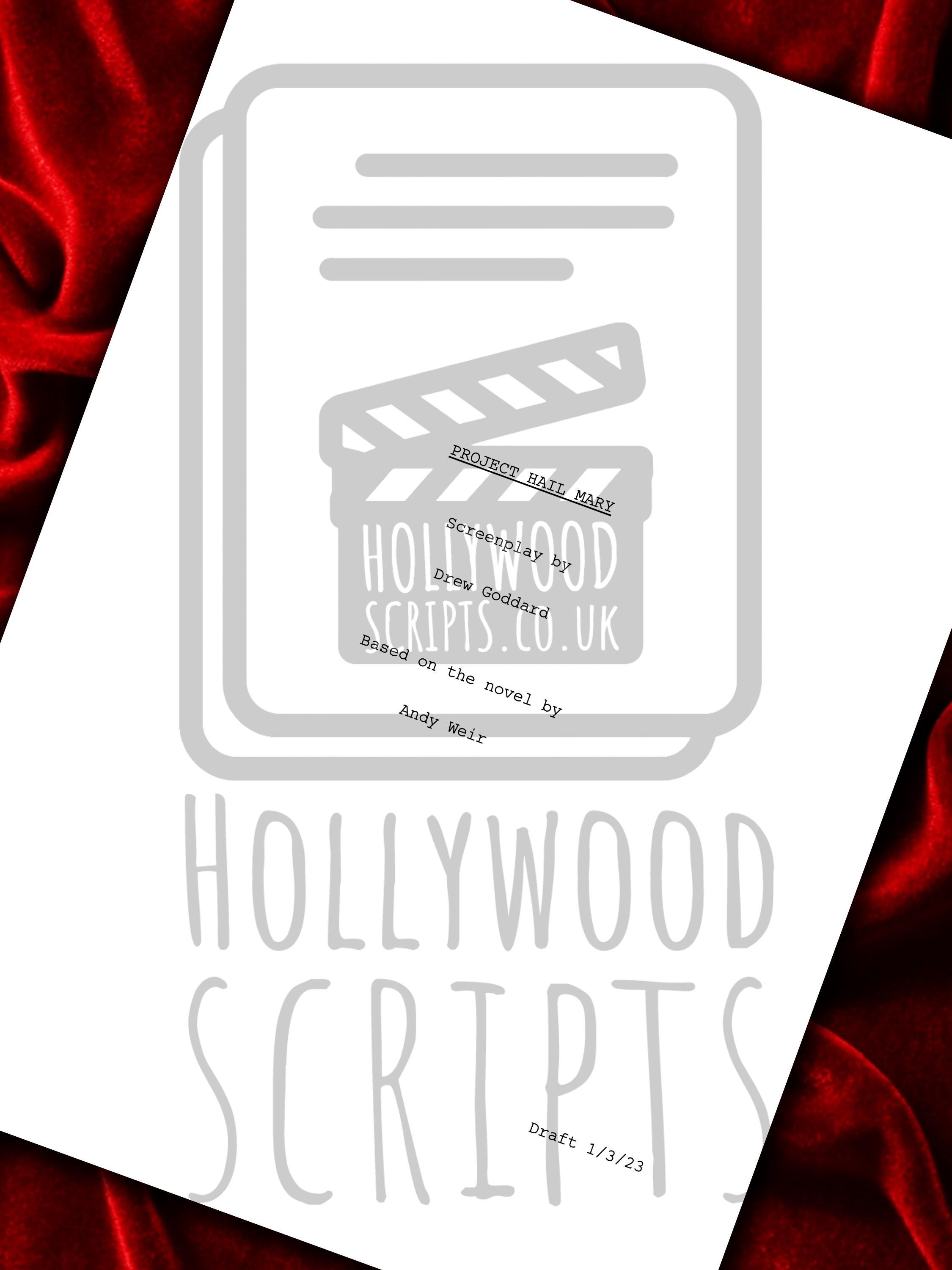 Script Presents Project, Hail Mary Movie Script, Framed, Signed, Screenplay, Birthday ...