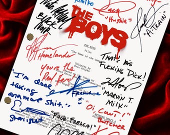 THE, BOYS Signed Pilot Script, Screenplay, Signatures, Birthday Gift, Movie Lovers Gifts, TV Script, Movie Props, Invincible, Gen V, Misfits