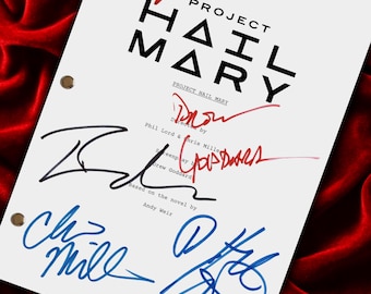 Proyecto Ave María, Guion de película, Firmado, Guion cinematográfico, Regalo de cumpleaños, Regalos para amantes del cine, Ryan Gosling, Andy Weir, Recuerdos de películas, Presente