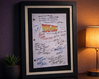 Back, Future, Signed Movie Script, Wall Art, Birthday Gift, Movie Lovers Gifts, Film Script, Screenplay, Memorabilia, Michael J Fox