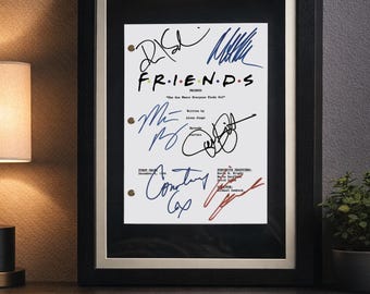 Friends Signed TV Script, Screenplay, Signatures, Framed, Central Perk, Unique, Birthday Gift, Movie Lovers Gifts, TV Script, Movie Props