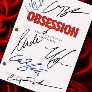 OBSESSION, Signed Movie Script, Screenplay, Unique, Birthday Gift, Movie Lovers Gifts, Movie Props, SCP, Curry Barker, One-Wish Willow