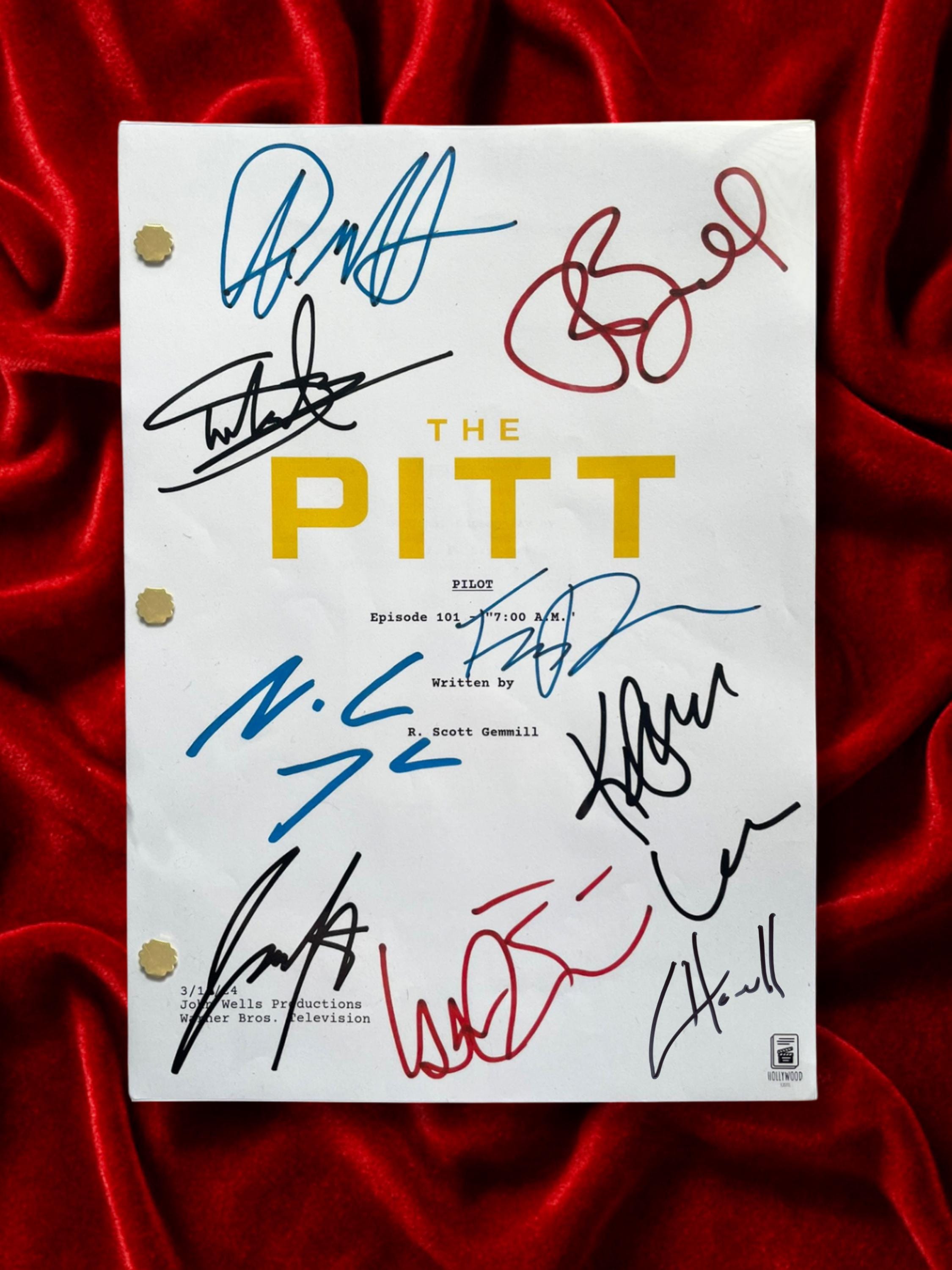 Script Presents The Pitt TV Show, Pilot Script, Screenplay, Noah Wyle, Signatures ...