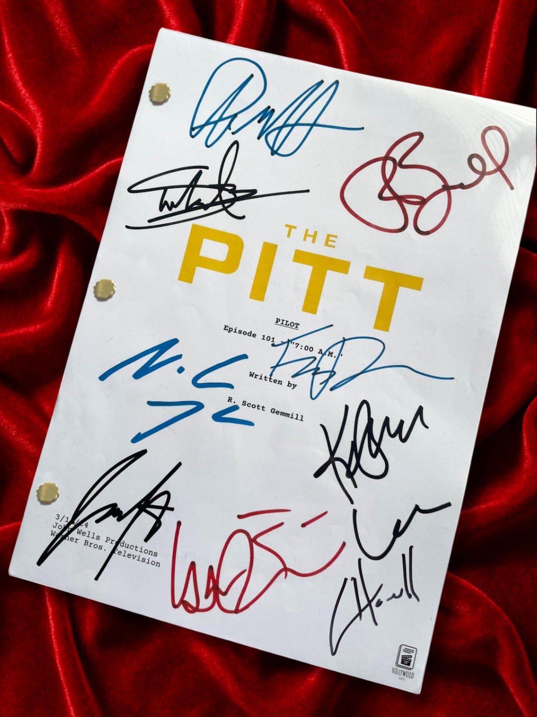 The Pitt TV Show, Pilot Script, Screenplay, Noah Wyle, Signatures ...