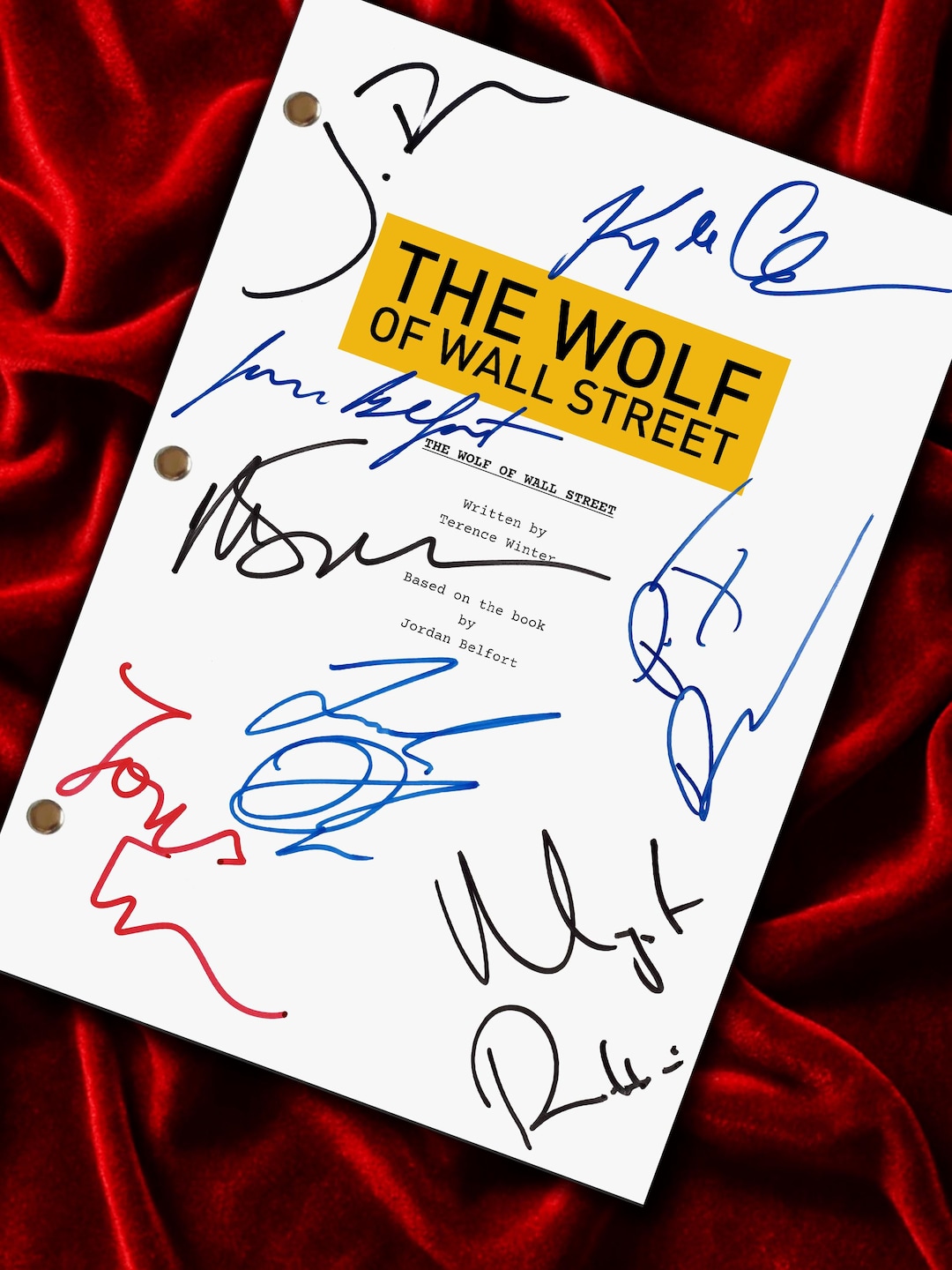 WOLF, WALL STREET, Movie Script, Birthday Gift, Unique, Movie Lovers ...