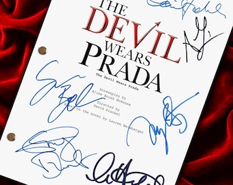 Devil, Wears Prada Signed Movie Script, Screenplay, Birthday Gift, Movie Lovers Gifts, Meryl Streep Autograph, Movie Memorabilia, Present