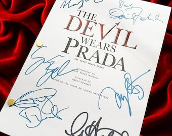 Devil, Wears Prada Signed Movie Script, Screenplay, Birthday Gift, Movie Lovers Gifts, Meryl Streep Autograph, Movie Memorabilia, Present