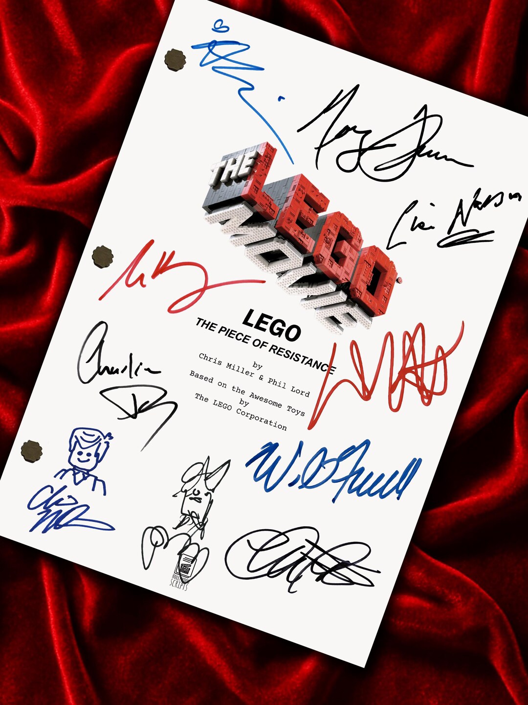 Lego Movie Script Pdf LEGO Movie, Birthday Gift, Signed, Movie Gift, Film Script, Screenplay ...