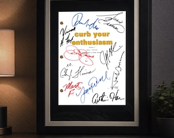 Curb, Your Enthusiasm Signed Script, Screenplay, Larry David, Autograph, Unique, Birthday Gift, Movie Lovers Gifts, Framed Script, Props