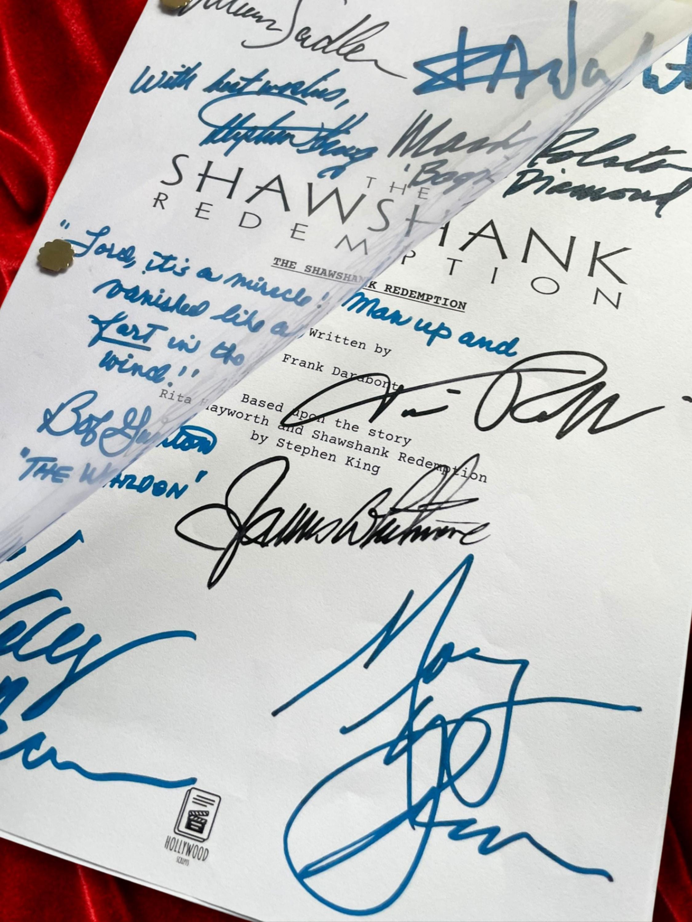 Redemptive Script Shawshank Redemption, Movie Script, Birthday Gift, Movie Lovers Gifts ...