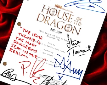 HOUSE, of the DRAGON, Signed, TV Script, Birthday Gift, Unique, Movie Lovers Gifts, Film, Autograph, Screenplay, Printed Replicas, HotD, GoT