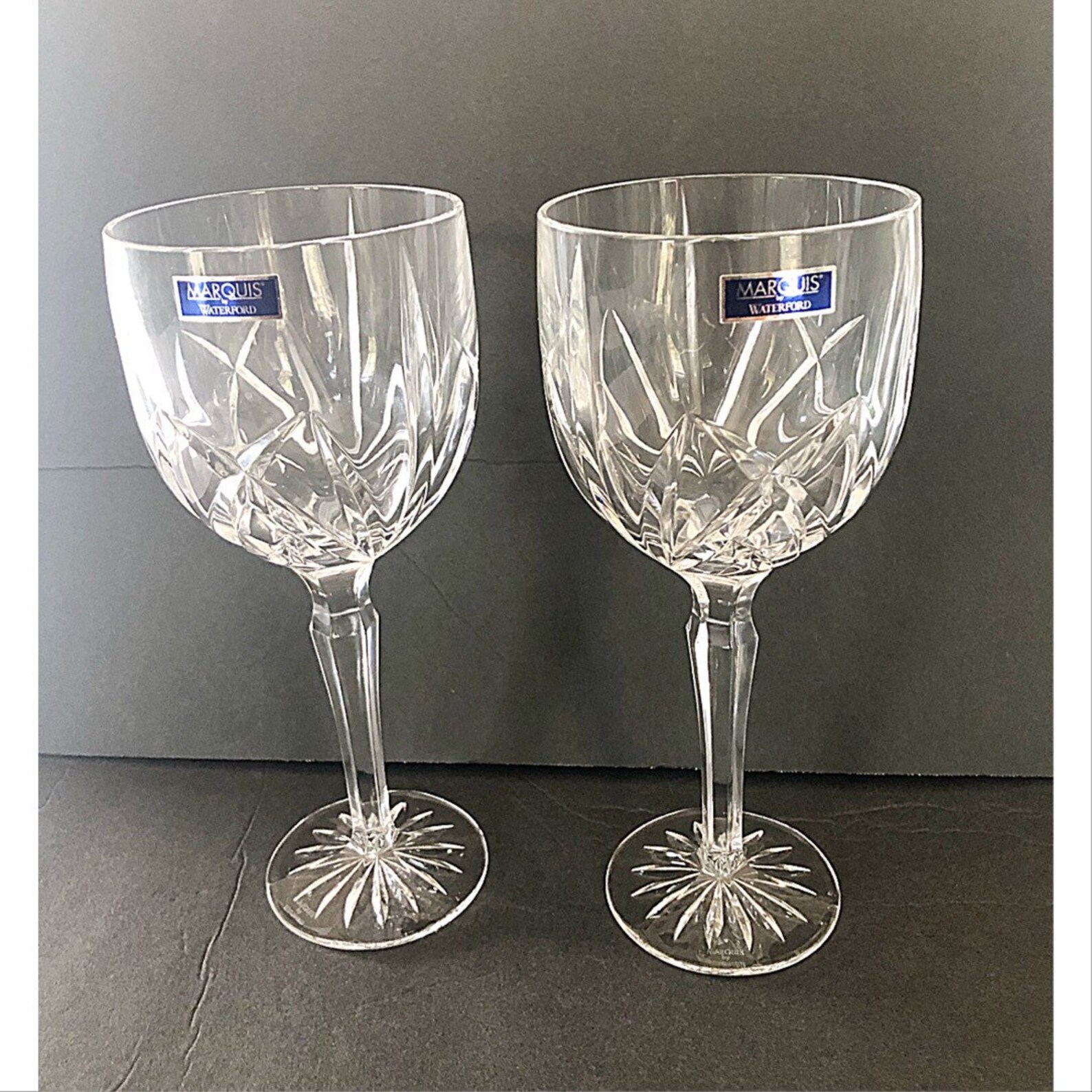 Vintage Marquis by Waterford Set of 2 Wine Glasses/goblets Etsy